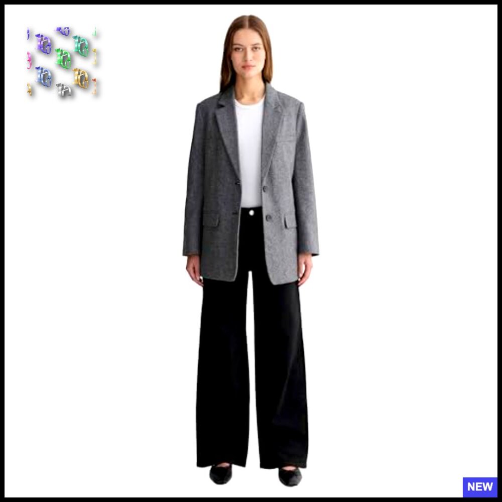 Oversized Wool Blazer Tailored Chic Minimal Classic Business Casual Menswear - Picture 5 of 7